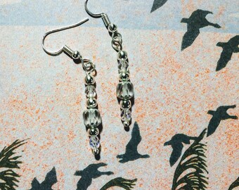 Icicle Earrings - Handmade from Crystal and Glass