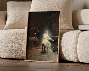 George Roux Spirit | Ghostly Apparition Painting, Ghoulish Vintage Print, Fine Wall Art Poster Artwork Pictures