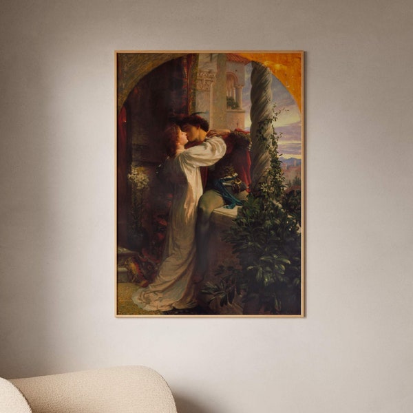 Romeo and Juliet | Frank Bernard Dicksee | William Shakespeare | Vintage Fine Print, Poster, Reproduction Painting, Decor Wall Art, Picture