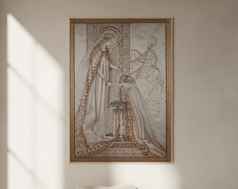 Ezio Anichini Litany of Loreto Consolatrix Afflictorum Comforter of the Afflicted | Vintage Print, Poster, Painting, Wall Art, Picture