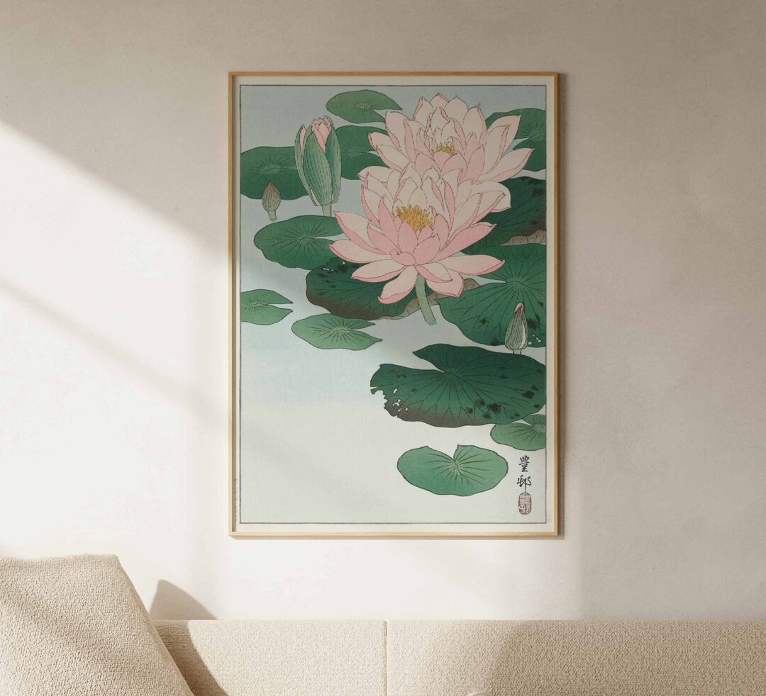 Water Lily Ohara Koson Vintage Art Print, Fine Art, Garden Pond Flower ...
