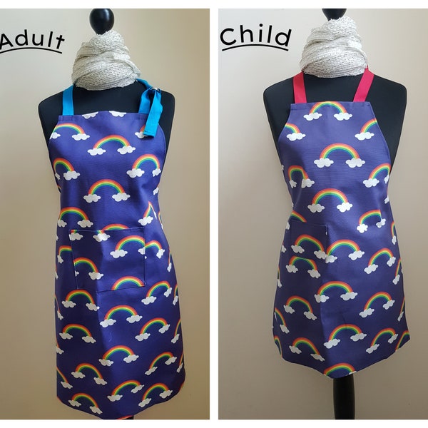 Adult and Child Rainbow Apron