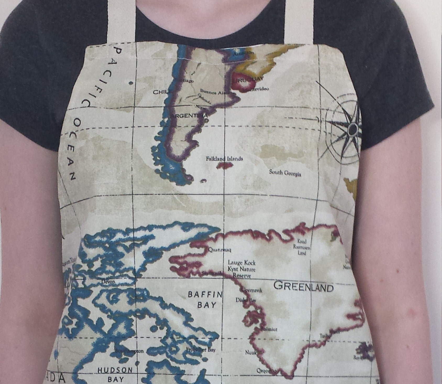 Atlas Map Full Apron Unisex Apron Aprons for Men Aprons for Etsy