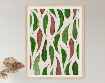 GUM LEAF JIGSAW | Giclee Art Print | Home Decor | Wall Art | Australian | Botanical | Floral Print