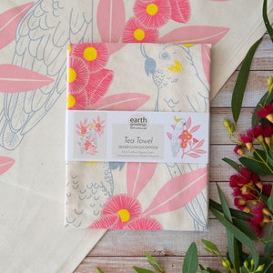Tea Towel, Botanical, Illustrated, Australian, Floral, Bird, TEA TOWEL
