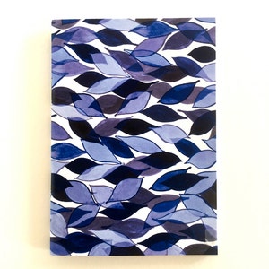 Patterned A6 Pocket Notebook, Stationary, Illustration, Notebook : BLUE LEAVES image 2