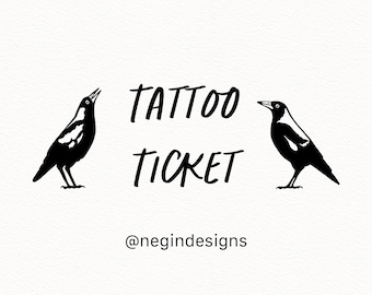 Tattoo Ticket - Single Use Permission for Selected Designs