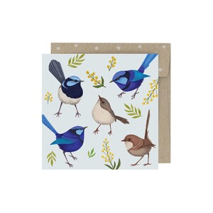 Biglietto d'auguri, Mini, Botanico, Illustrato, Australiano, Floreale, Uccello, Mini FAIRY WONDERLAND