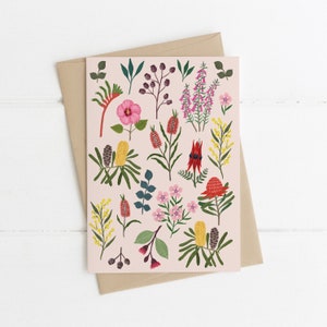 Greeting Card, Botanical, Illustrated, Australian, Floral, Native, AUSTRALIAN WILDFLOWERS