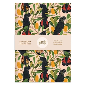CUADERNO A5 / Botánico / Ilustrado / Australiano / Floral / Flores silvestres / Arte de aves / Agenda diaria / Papel reciclado / Diario