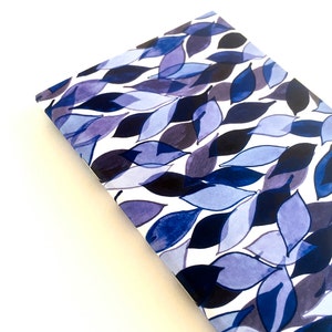 Patterned A6 Pocket Notebook, Stationary, Illustration, Notebook : BLUE LEAVES image 4