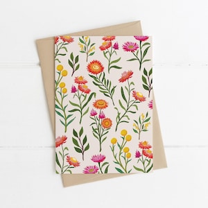 Greeting Card, Botanical, Illustrated, Australian, Floral, Wildflowers, EVERLASTING LOVE