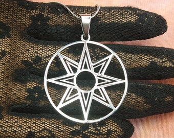 Large Octagram Necklace or Earrings, Waterproof Stainless, 8 Large Octagram Necklace or Earrings, Waterproof Stainless, 8