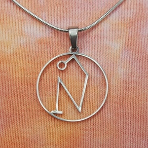 Sigil of Archangel Uriel Necklace or Earrings, Waterproof Stainless, any long or short chain 16-50&quot; Arch Angel Ariel Sign Symbol Charm