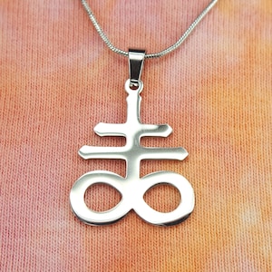 Leviathan Cross Necklace or Earrings, Dragon Sea Serpent Symbol Pagan Biblical Sea Monster Beast Symbol, Waterproof Stainless