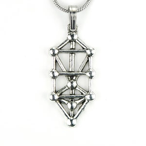Sephiroth Necklace, Kabbalah Tree of Life Sephirot Qabalah Cabala Etz haChayim Charm Pendant USA Pewter Jewelry for Men or Women nb