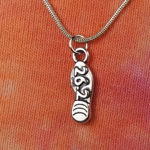 26.2 Marathon Runner Necklace, pick 16-36&quot; long chain, Gift  Ready to Ship, Boston NY Running Run men or Women, shoe charm pendant