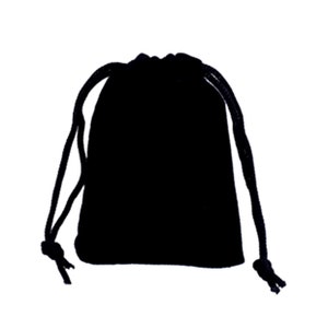 May include: A black velvet drawstring bag with a black cord.