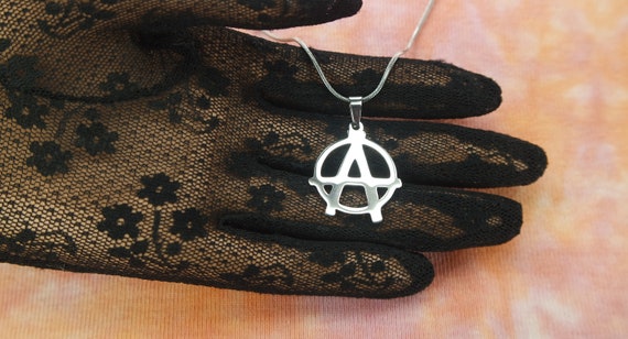 Anarchy Necklace, Anarchist Anarchism Charm Pendant Waterproof