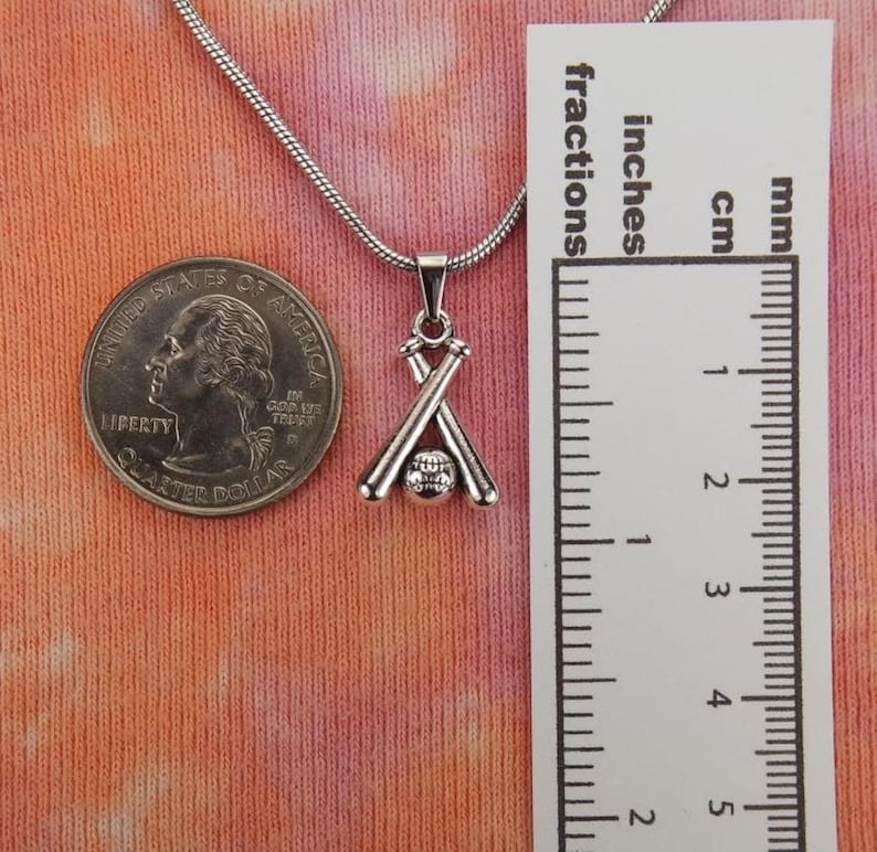3D Baseball Bats and Ball Necklace NoTarnish Pure 304 Etsy