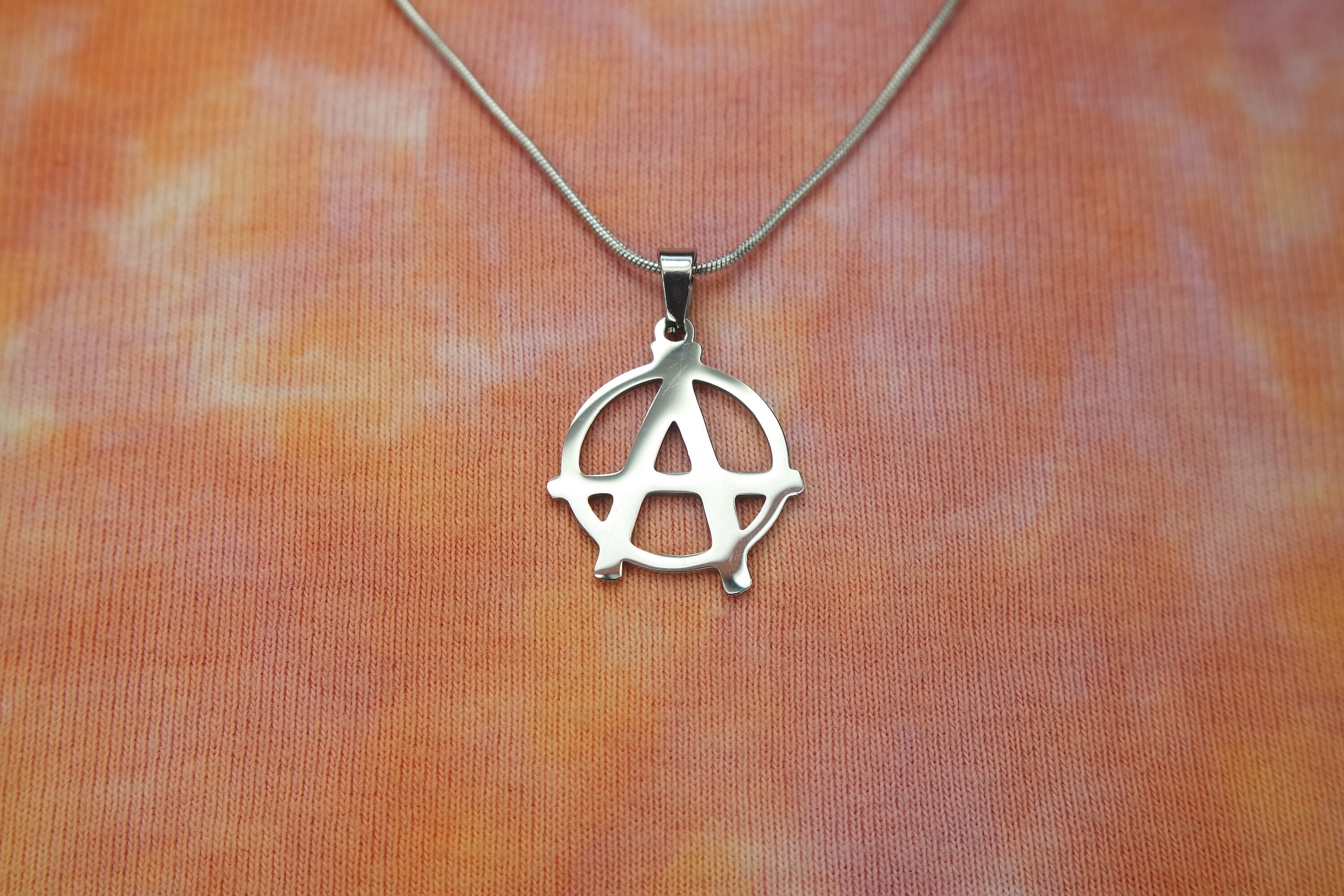 Anarchy Necklace, Anarchist Anarchism Charm Pendant Waterproof