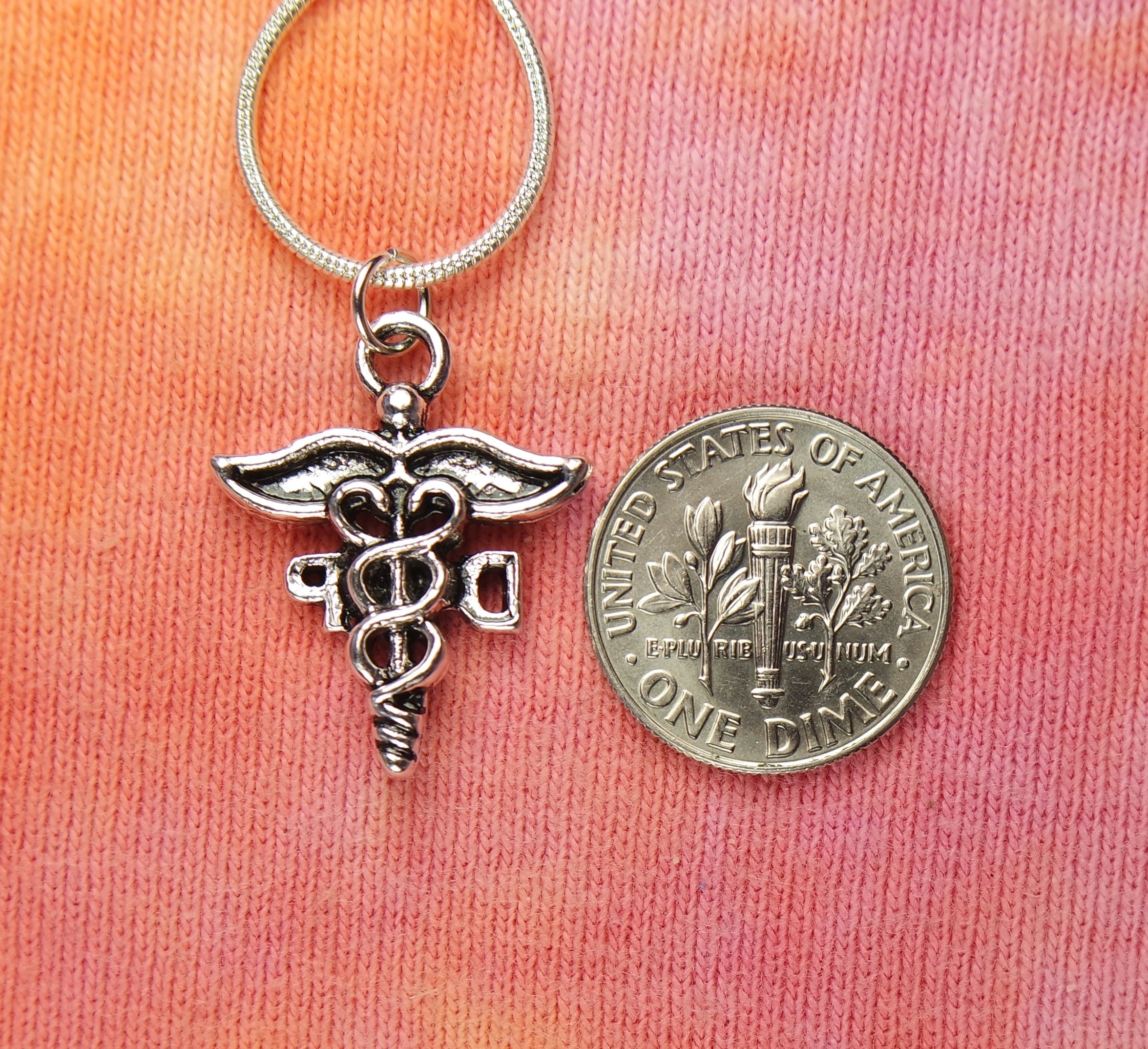 DNP Necklace Doctor of Nursing Practice Caduceus Charm | Etsy