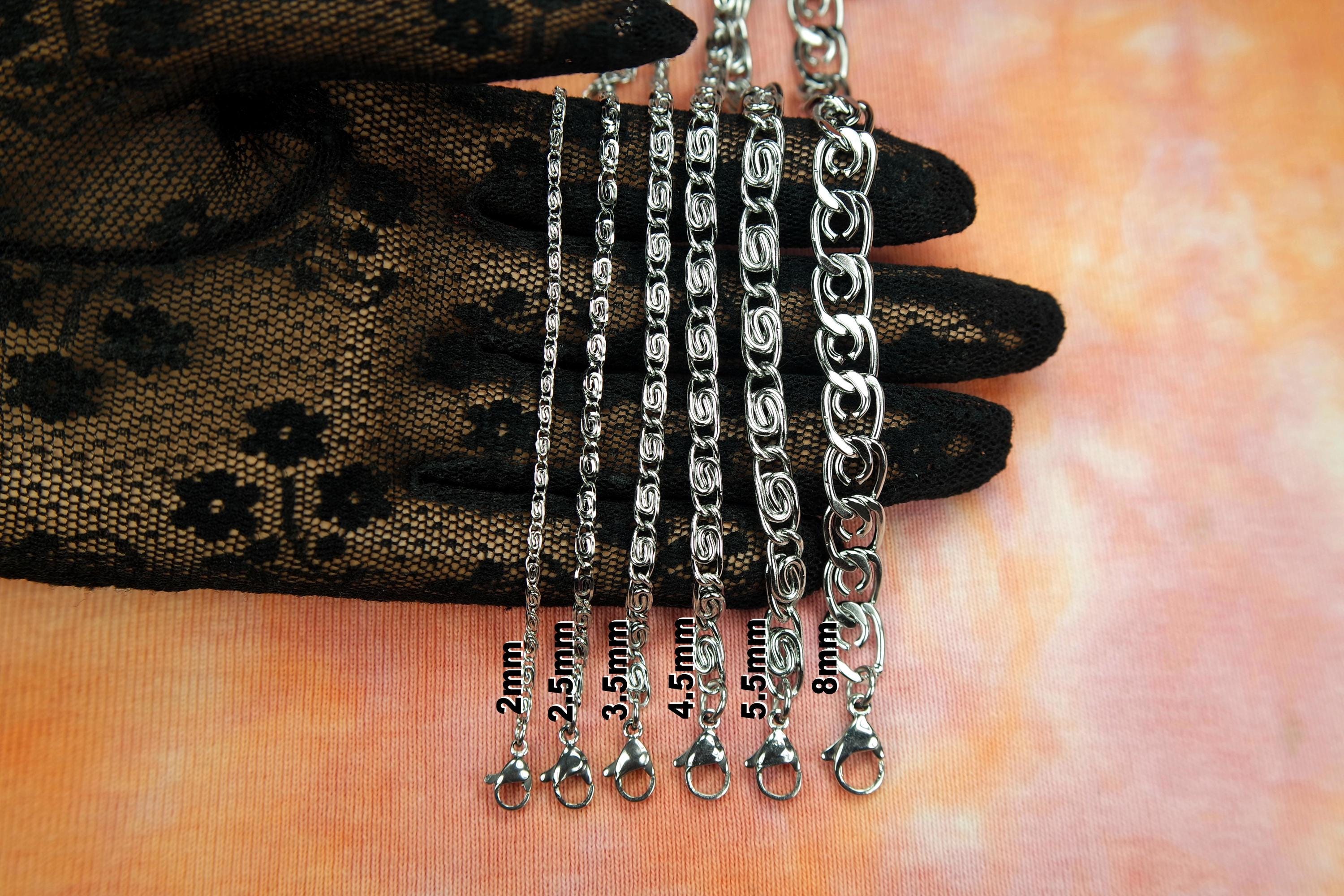 Lumachina Italian Snail Chain, Waterproof Stainless Steel, 2mm