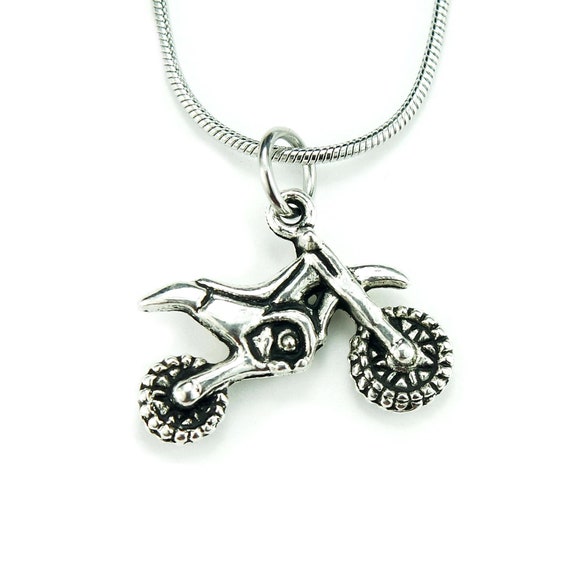 Personalized Dirt Bike Necklace - Motocross, ATV, Off Road Jewelry
