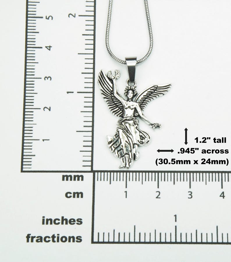 Angel of Independence Necklace, El Ángel Charm Pendant Monumento Independencia Mexico City Statue Jewelry image 4