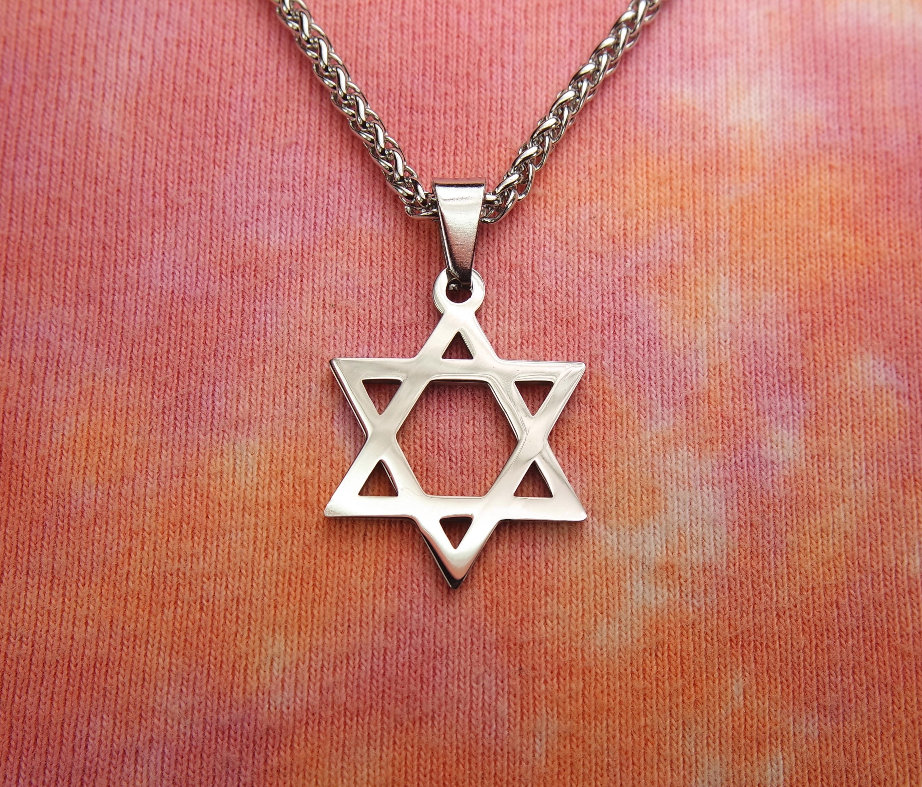 Silver Jewish Star Of David Pendant Necklace | Classy Men Collection