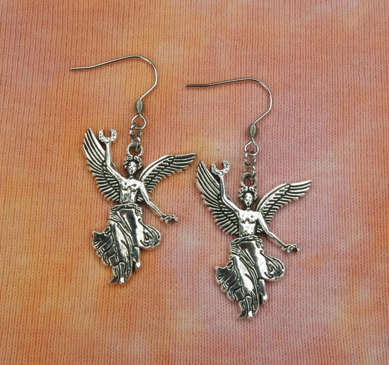 Angel of Independence Necklace, El Ángel Charm Pendant Monumento Independencia Mexico City Statue Jewelry Pair of Earrings