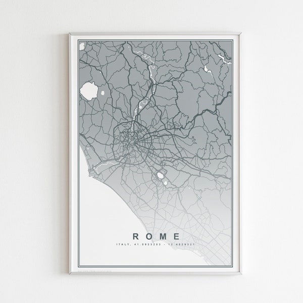 Rome Map Poster, Rome Map, New York Poster, City Poster, Location Map Poster, Printable Poster, Wall Art, Wall Decor, City Map Art
