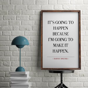 Harvey Specter Quote Suits Poster Printable Poster Etsy