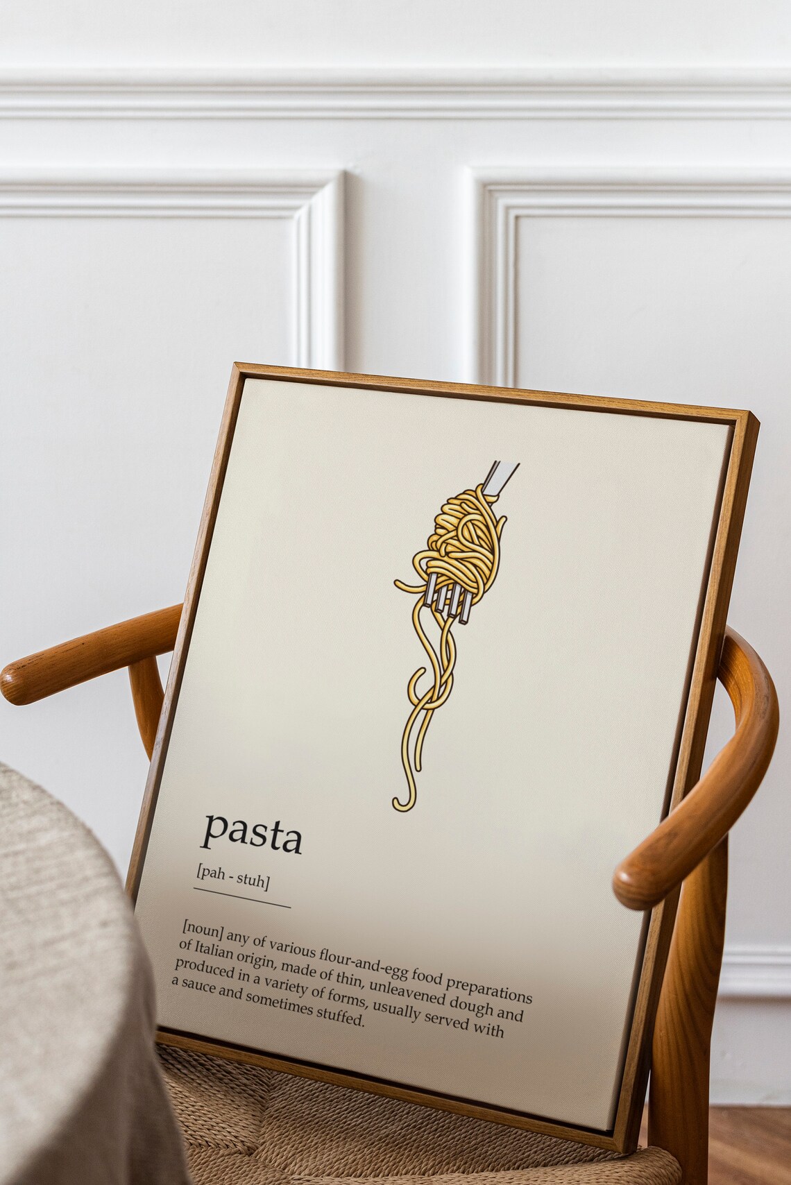 Pasta Poster Pasta Definition Print Pasta Lover Gift Pasta Etsy