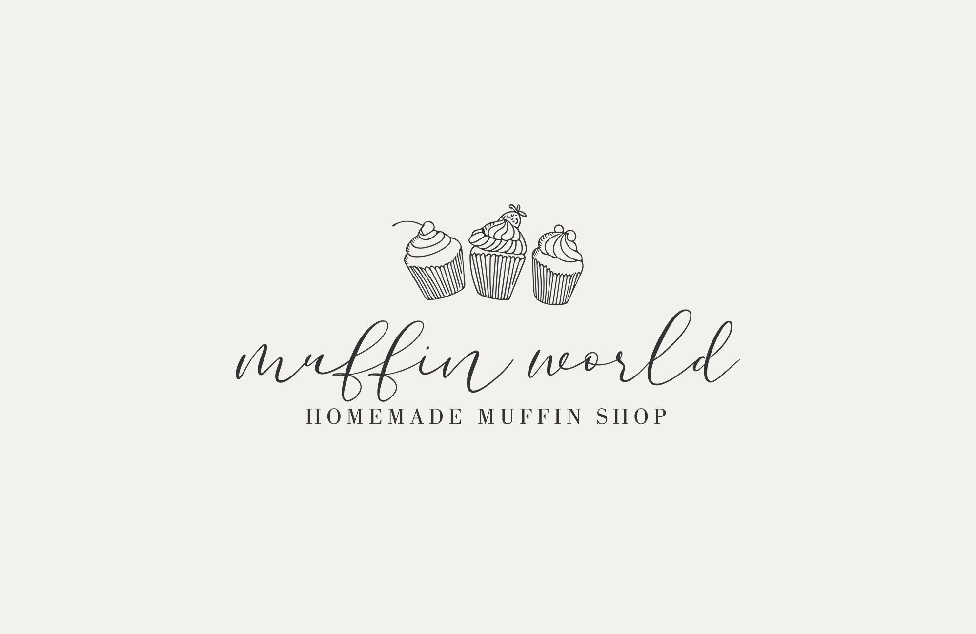Muffin Shop Logo Shop Logo Business Logo Bakery Logo Etsy