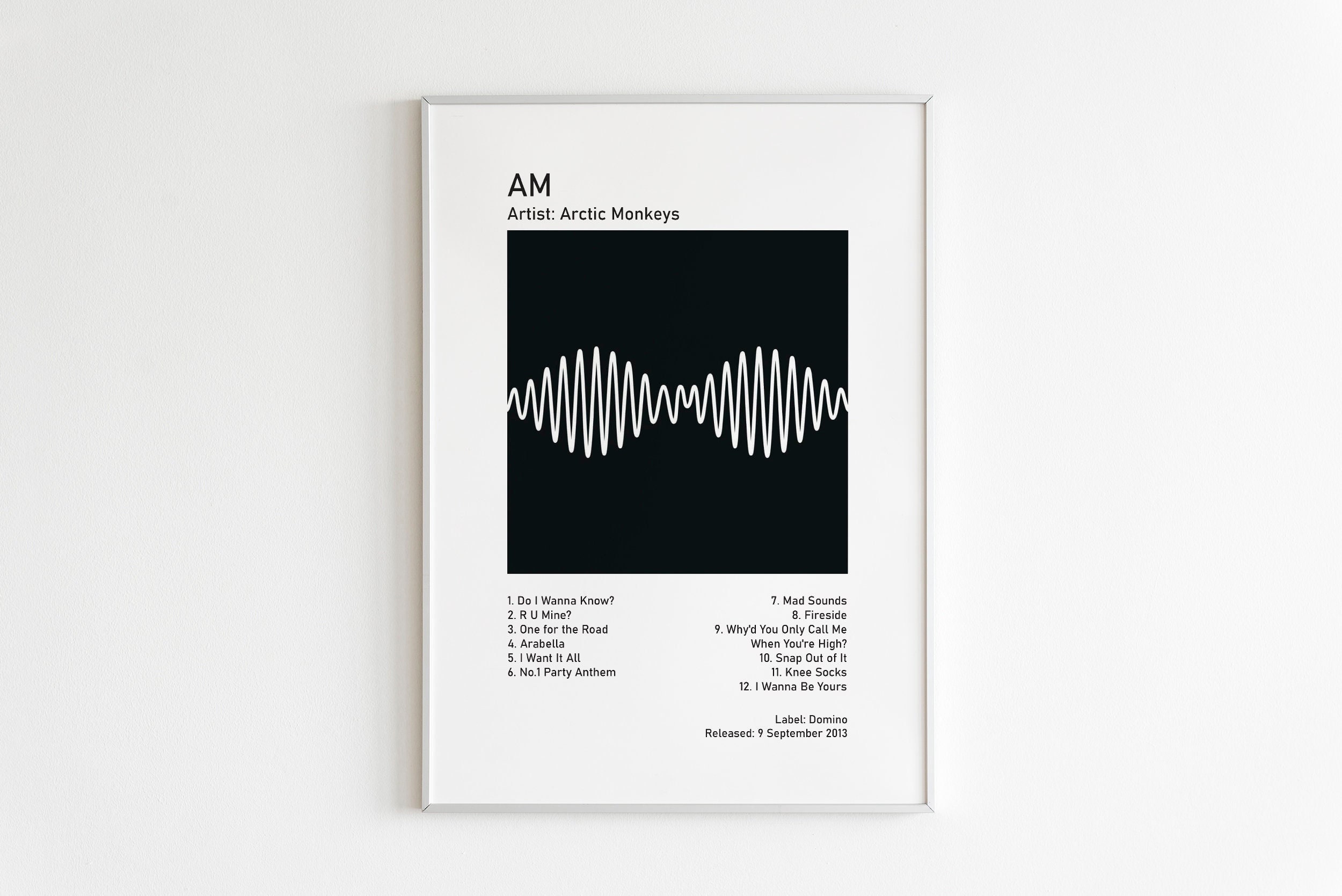 Discover Arctic Monkeys AM Album Poster, Arctic Monkeys Print, Arctic Monkeys Poster