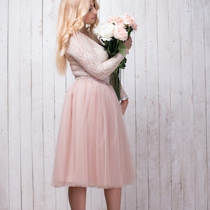 Spódnica tiulowa damska spódnica dla dorosłych formalny strój na imprezę, spódnica plus size, sukienka dla druhny, spódnica okazjonalna strój na 30 urodziny, taupe blush tutu