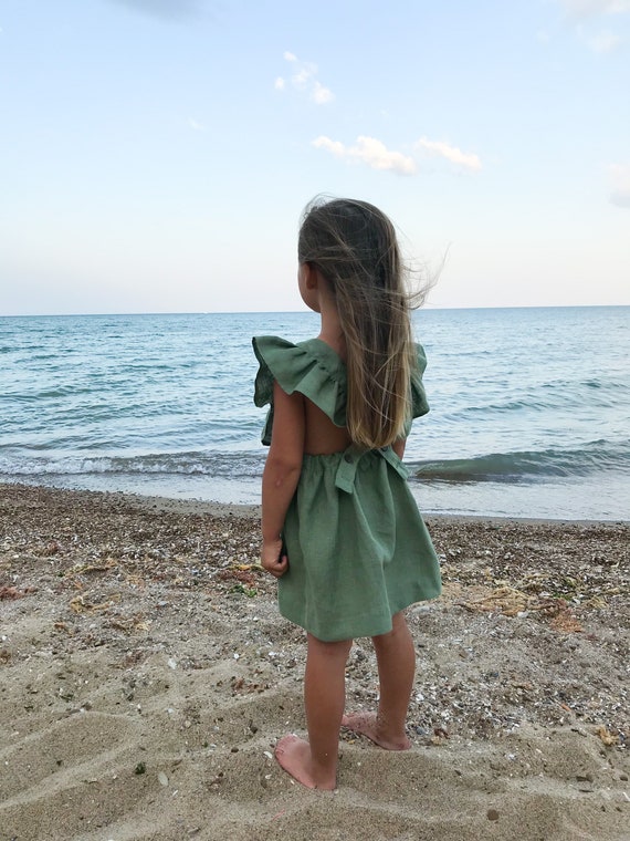 Robe verte petite fille hotsell