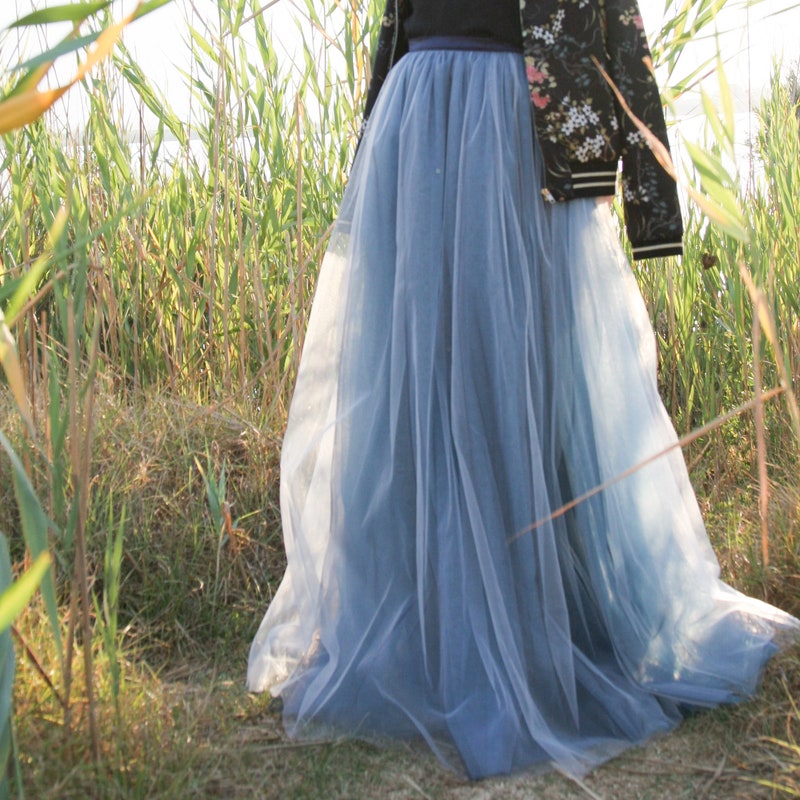 Longline tulle skirt
