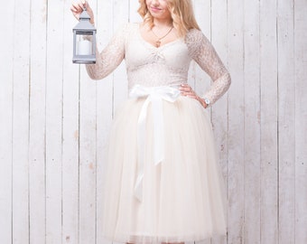 White tulle skirt adult, custom plus size skirt, formal event skirt, prom skirt, bridal ivory tutu for simple wedding, 25th birthday dress
