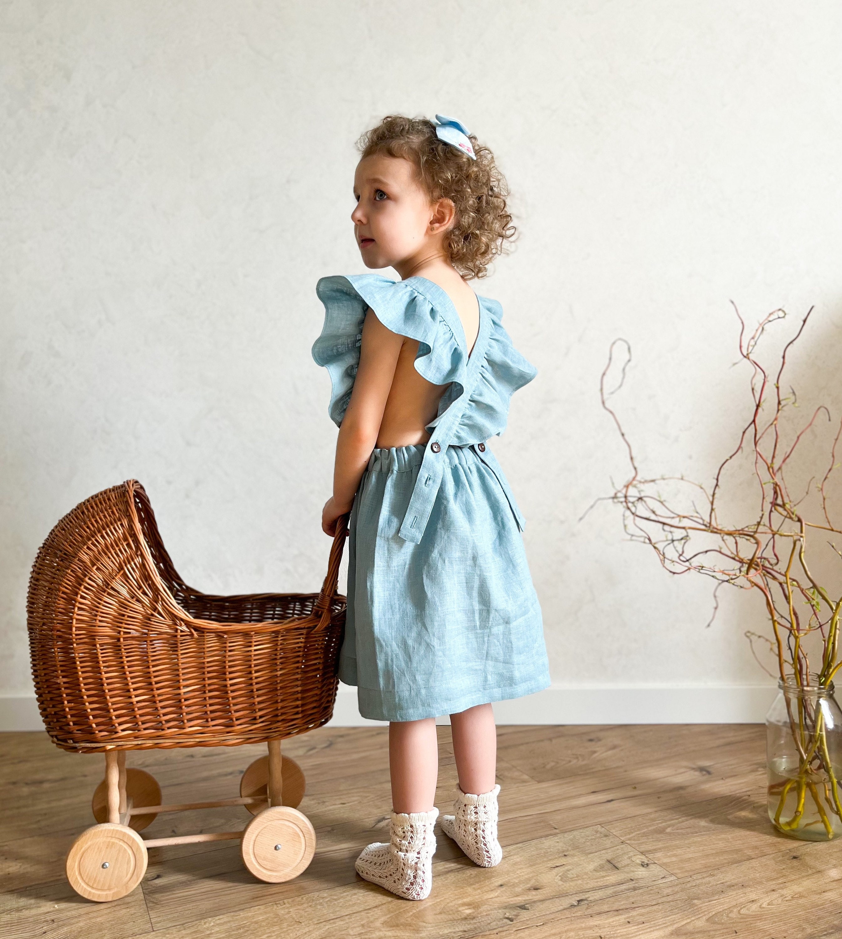 dusty blue infant dress Enchanted Angel Dusty Blue Dress