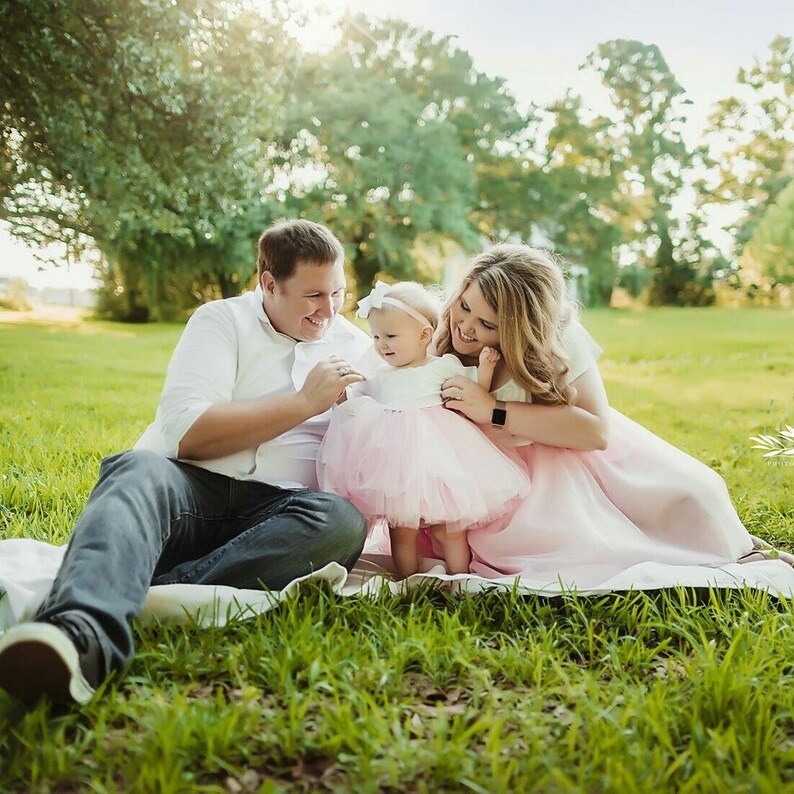 High waisted midi tulle skirt for beach wedding