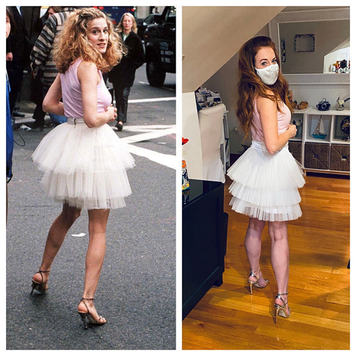 Carrie Bradshaw skirt adult SATC theme party skirt mini Etsy