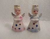 Vintage Porcelain Angel Candlestick Holders made in Japan