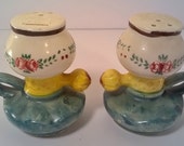 Ceramic Hurricane Lamp Salt and Pepper Shakers Set