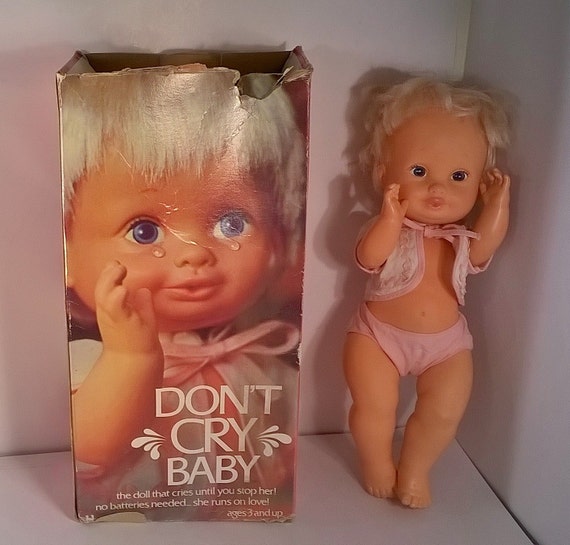 vintage crying baby doll