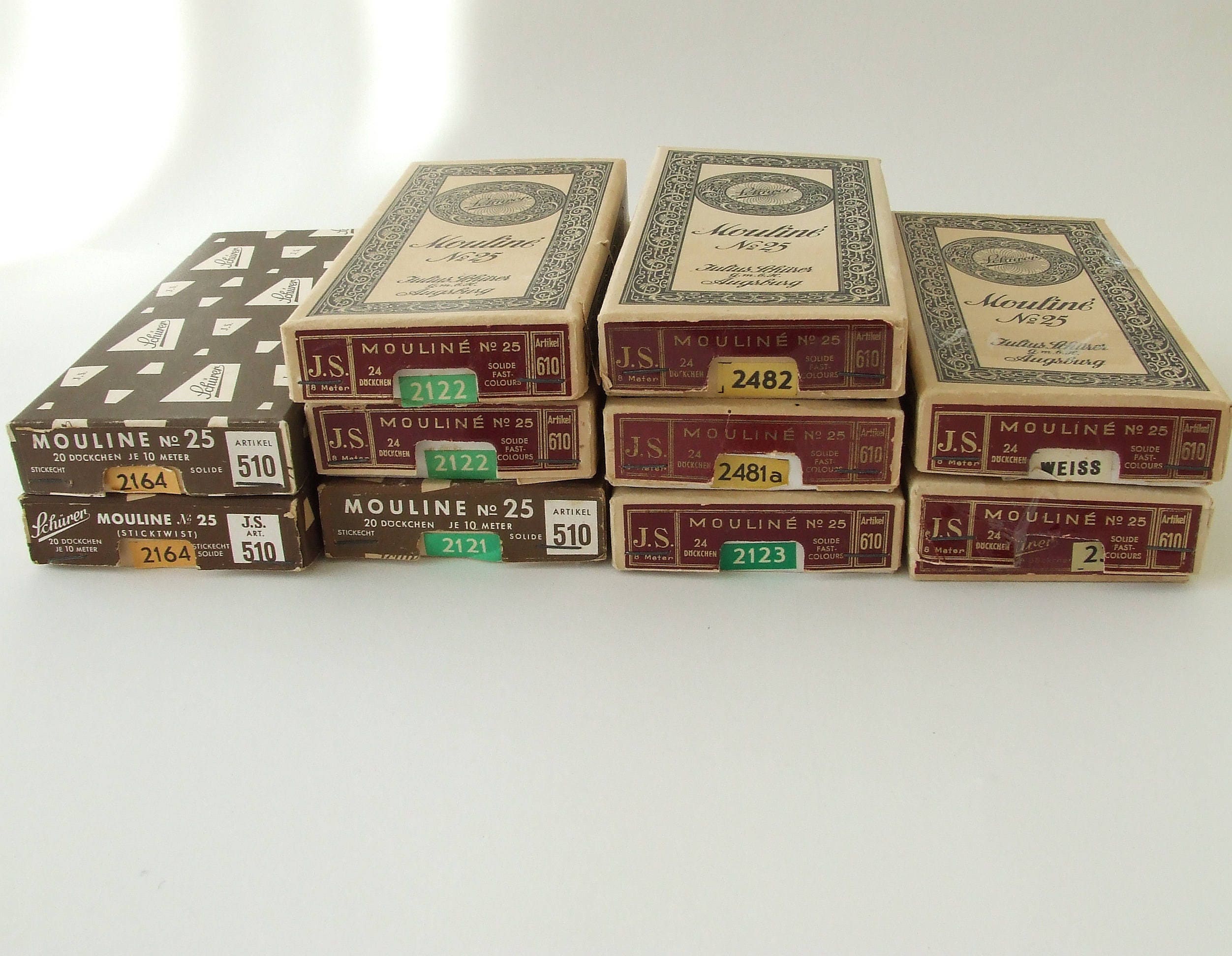 Vintage Embroidery thread in Original Boxes 152 Full Skeins Etsy