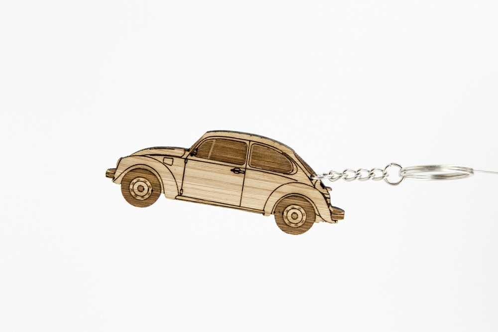 Volkswagen Bug Bamboo Keychains Etsy