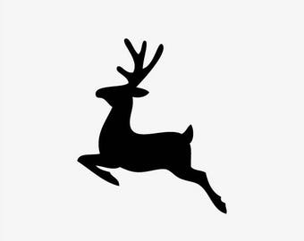 Reindeer silhouette | Etsy