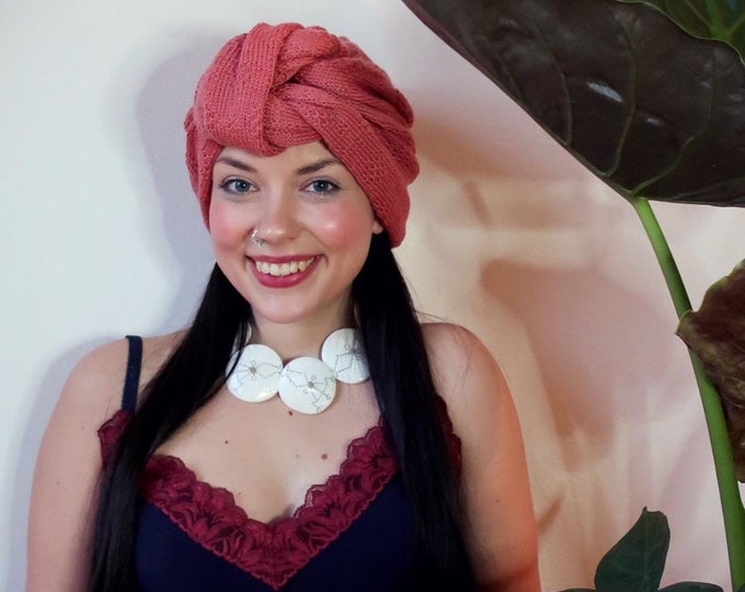 MONARDA knit turban, old rose